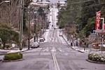 Street after a snow fall